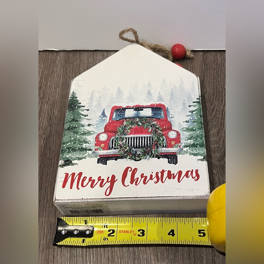 Cute “Merry Christmas” Wooden Tabletop Blocks- Set of 2-NWT - Picture 4 of 8